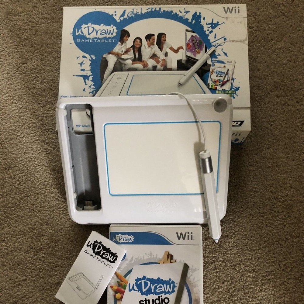 Wii uDraw GameTablet - White - Game Tablet w/ Draw Studio Disc in Original Box